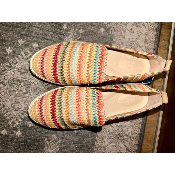 NWT Women's Woven Slip On Espadrille Flats Multicolor Size 7‎ - Picture 3 of 5